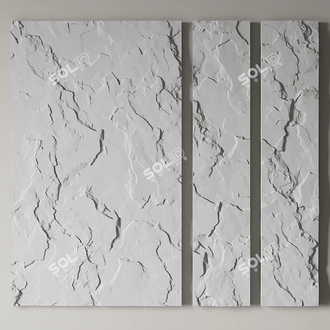 Seamless Rock Slab Wall Art 3D model image 5