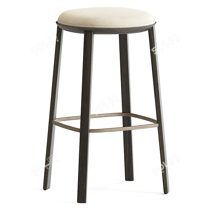 Elegant Collette Bar Stool Set 3D model image 1