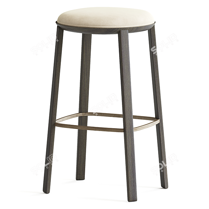 Elegant Collette Bar Stool Set 3D model image 2