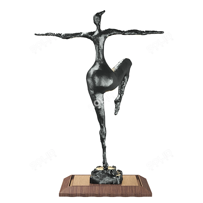 Elegant Women Statue Sculpture 3D 3D model image 2