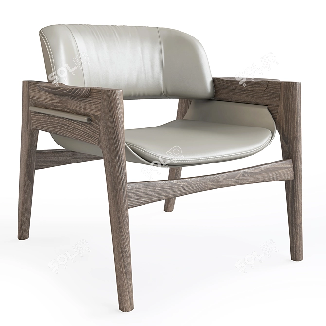 Theo Armchair 3D Model Vray 3D model image 1