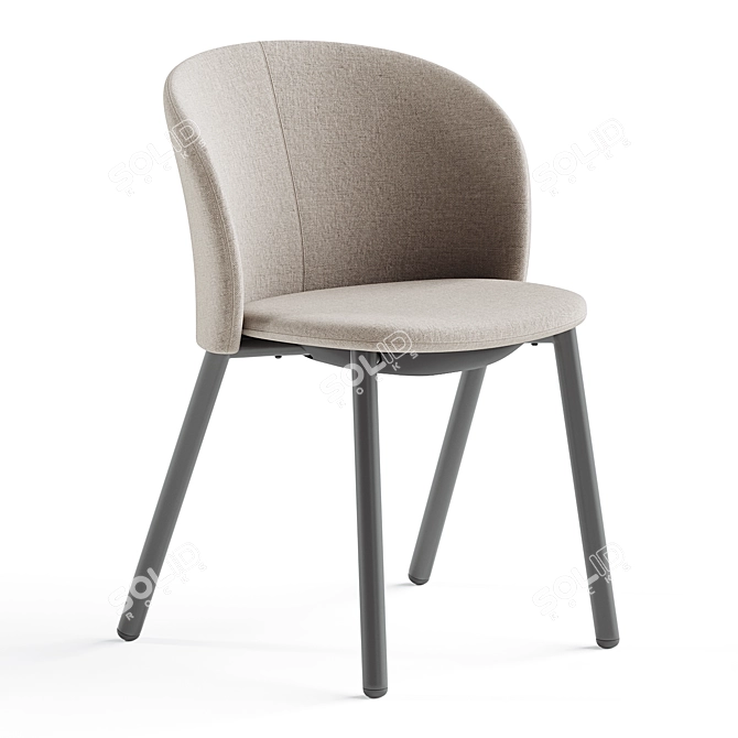 Zanotta Daisy Modern Chair 3D 3D model image 5