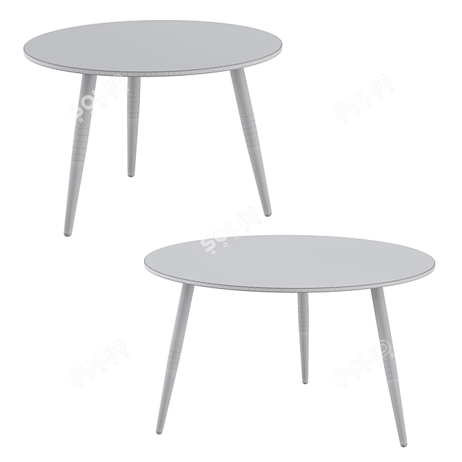 Elegant Liz Coffee Table Set 3D model image 2