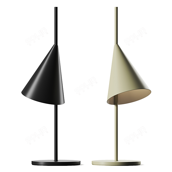 Futuristic Cone Table Lamp 3D model image 3