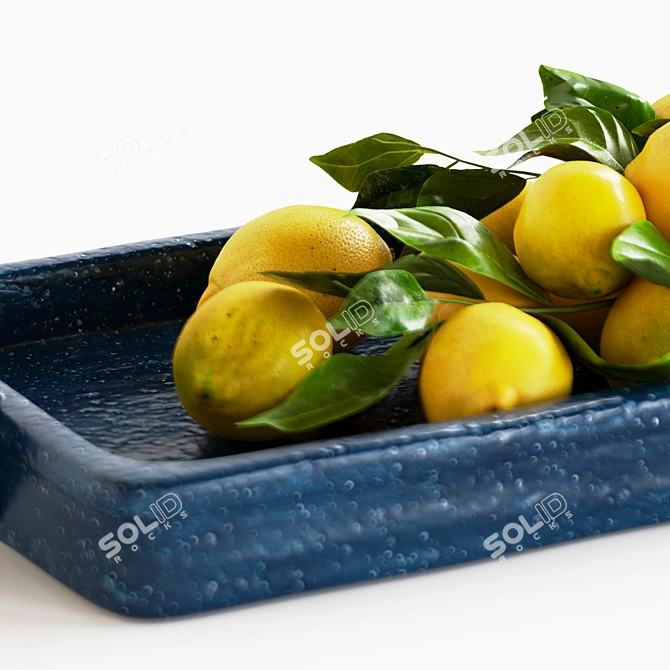 Title: Lemon Tray for Corona Render 3D model image 2