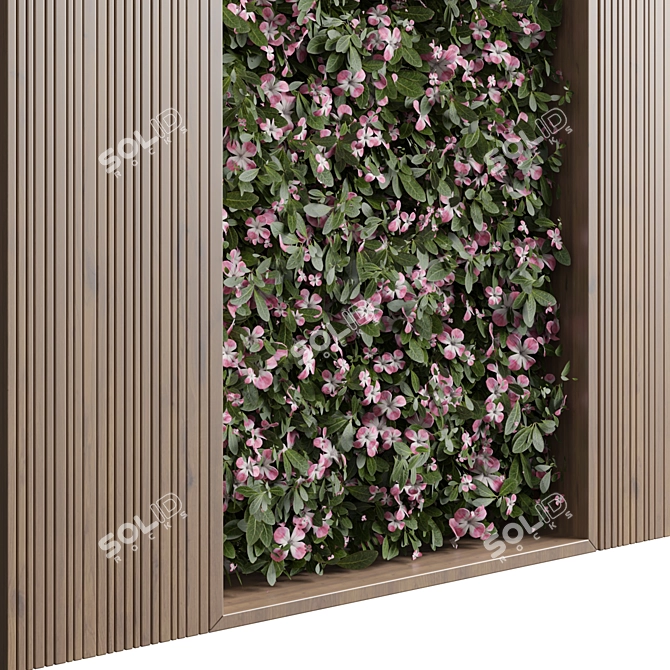 Botanical Green Living Wall Art 3D model image 2