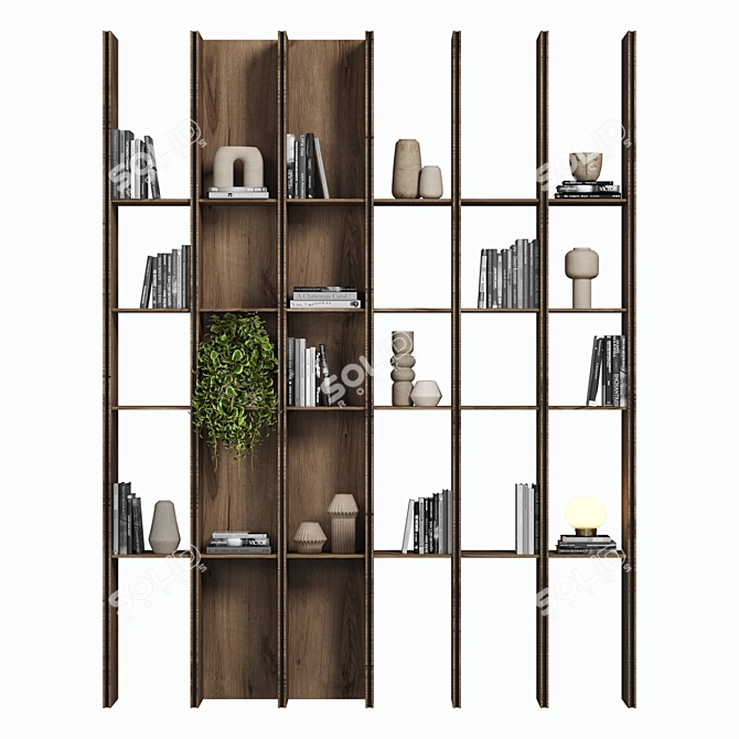 Modular Cabinet with Shelves 3D 3D model image 1