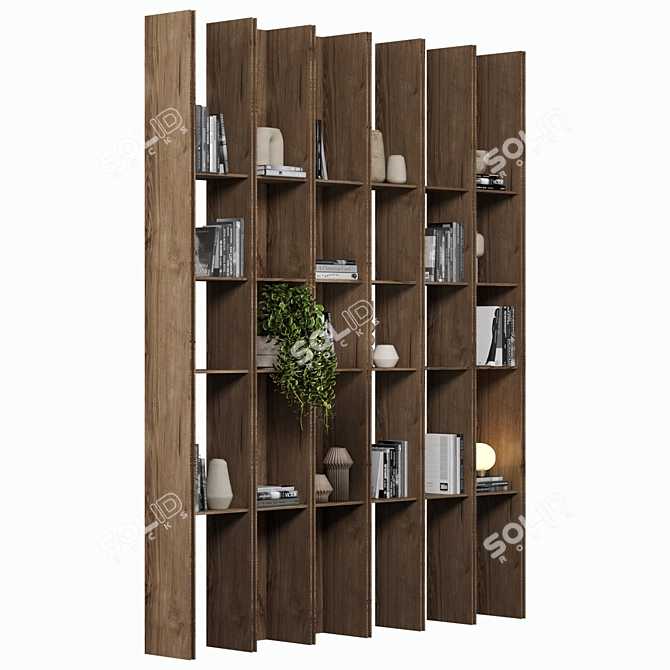 Modular Cabinet with Shelves 3D 3D model image 2