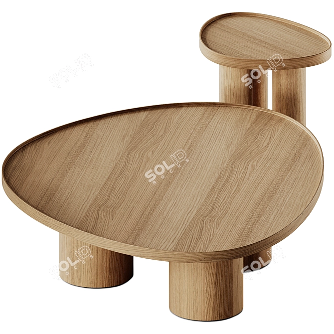 AM PM Brasero Side Tables 3D model image 2