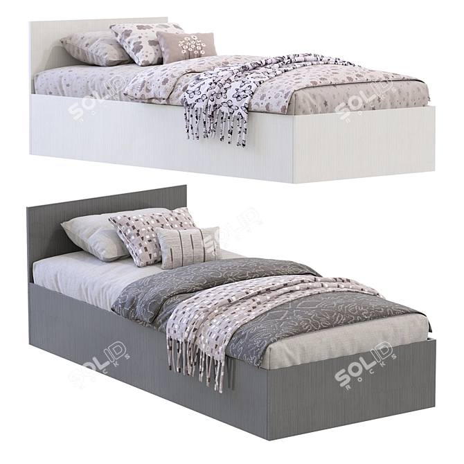 Modern White SELENA Bed Divan 3D model image 5