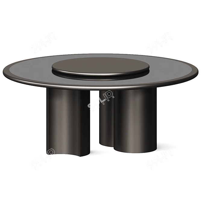Modern Round Dining Table 1800mm 3D model image 1