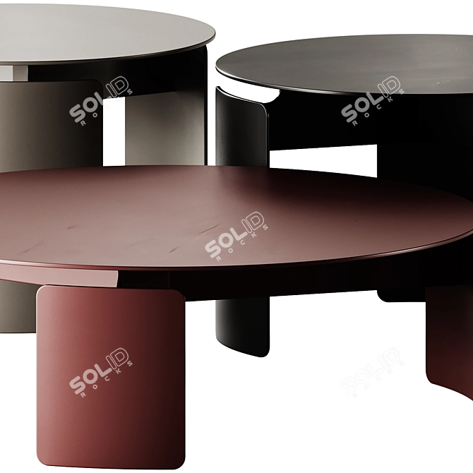 Mingardo Shirudo Coffee Table Pair 3D model image 3