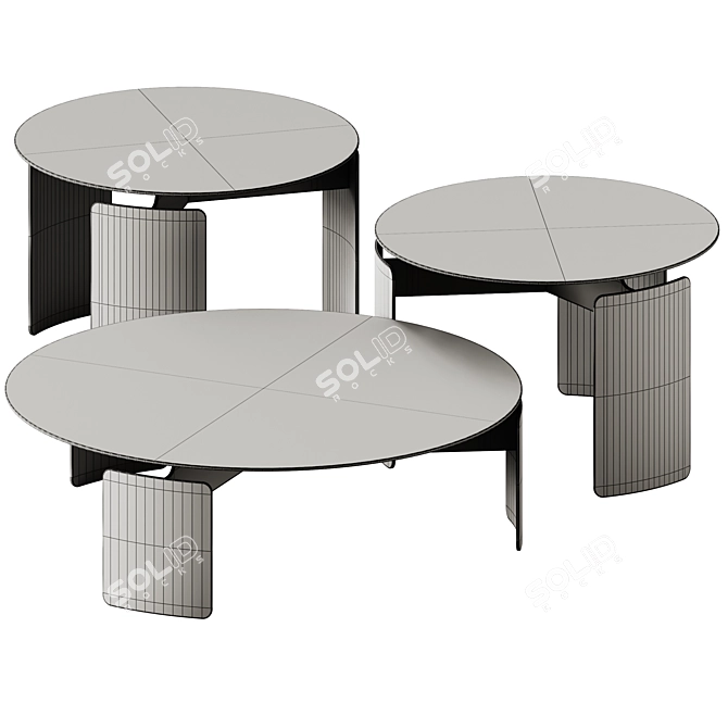 Mingardo Shirudo Coffee Table Pair 3D model image 5