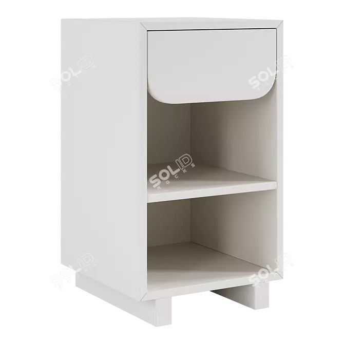 Scandinavian Style Vidja Bedside Table 3D model image 1
