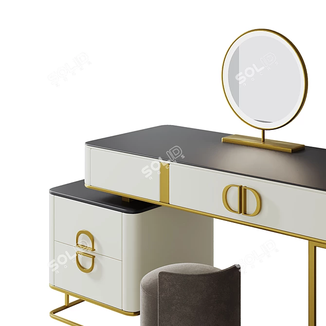 Modern Bathroom Vanity Set 3D model image 2