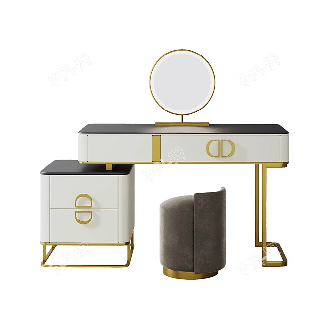 Modern Bathroom Vanity Set 3D model image 3