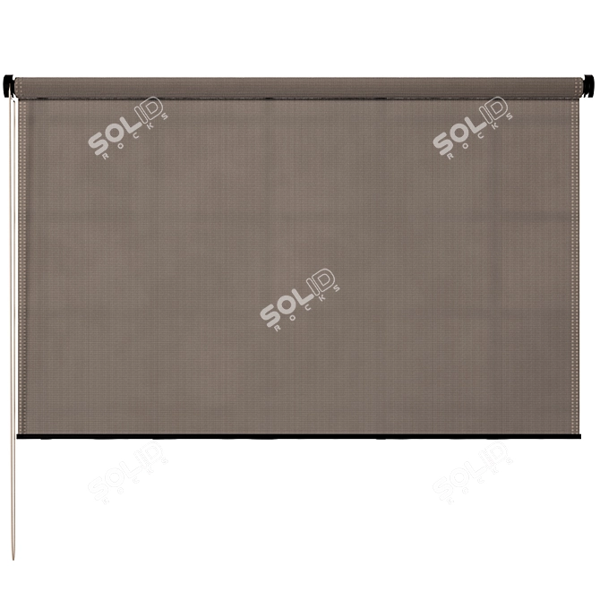 Six Color Fabric Roller Blinds 3D model image 2