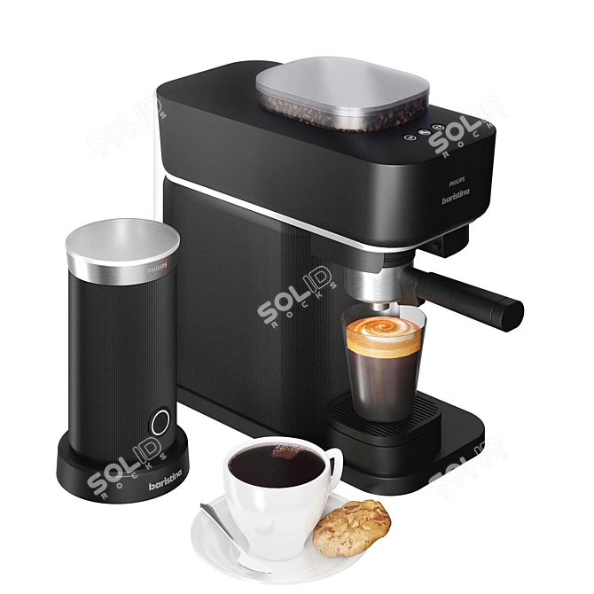 Philips Baristina Espresso Machine, Compact 3D model image 4