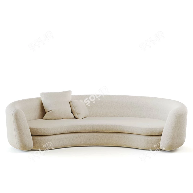 Modern Curved Sofa from MONOLOGUE 3D model image 2