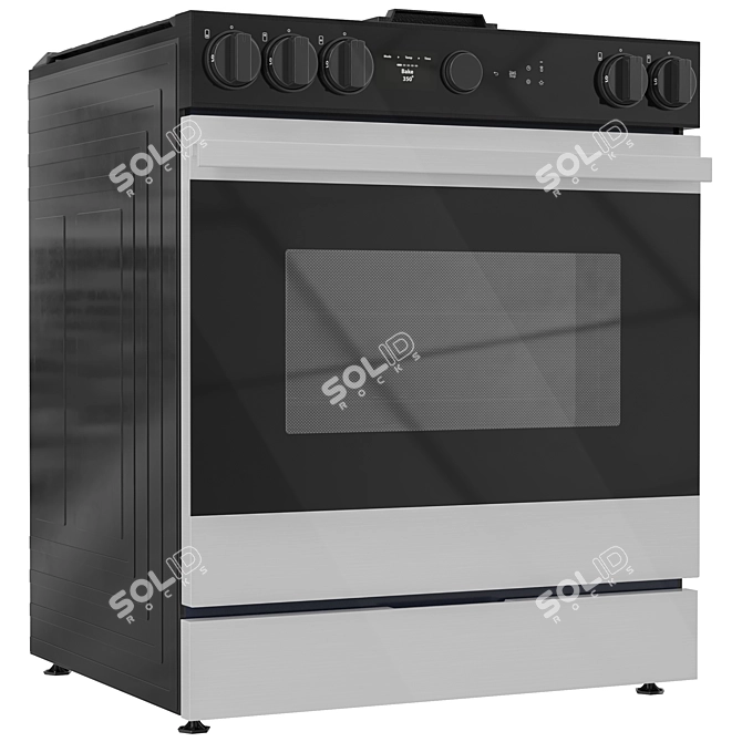 Samsung Smart Gas Range: Air Fry, Sous Vide 3D model image 6