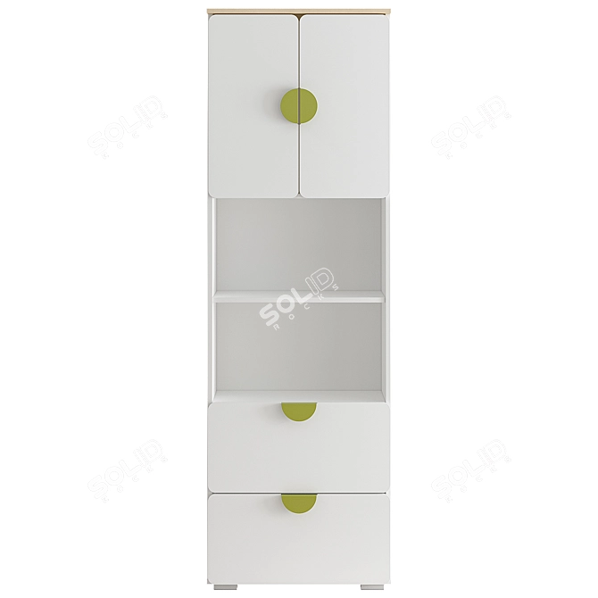 Milna Children's Shelving Set 3D model image 3