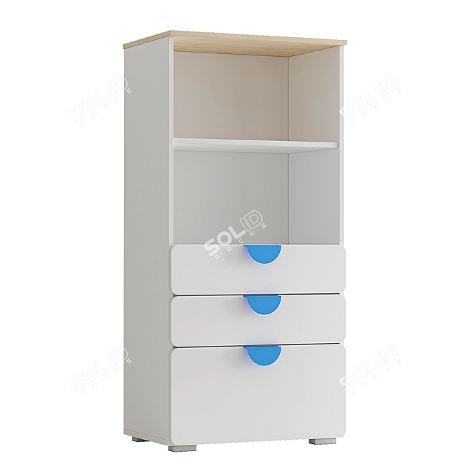 Milna Children's Shelving Set 3D model image 4