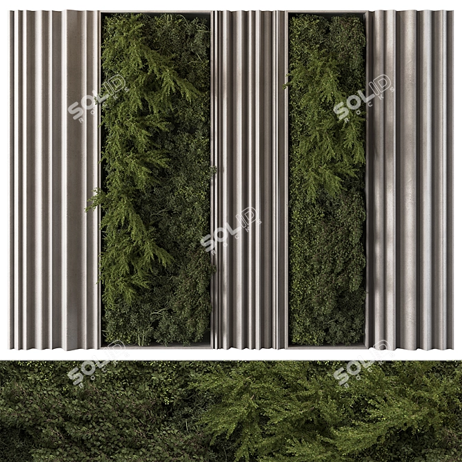 Green Wall Vertical Garden Kit 3D model image 1