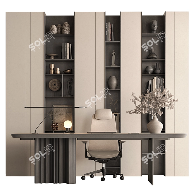 Executive Desk - Modern Office Furniture 3D model image 1