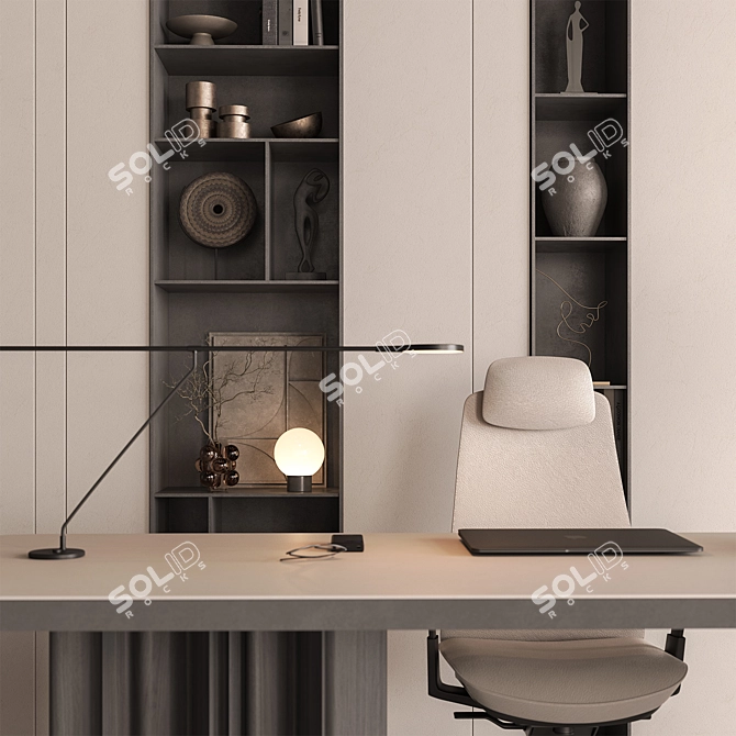 Executive Desk - Modern Office Furniture 3D model image 3