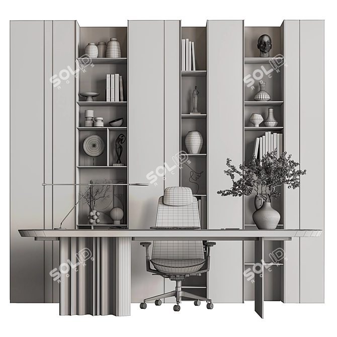 Executive Desk - Modern Office Furniture 3D model image 5