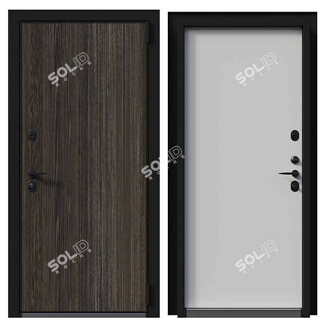 Securemme Thermal Wood Doors 3D model image 1