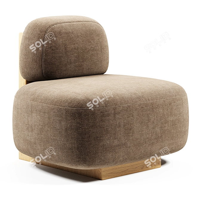 Modern Elegance with Yoshida Armchair 3D model image 1