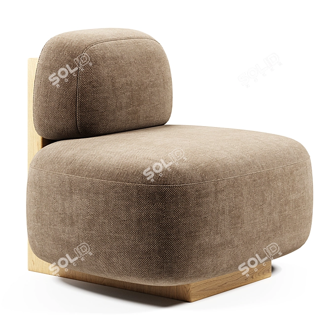 Modern Elegance with Yoshida Armchair 3D model image 2