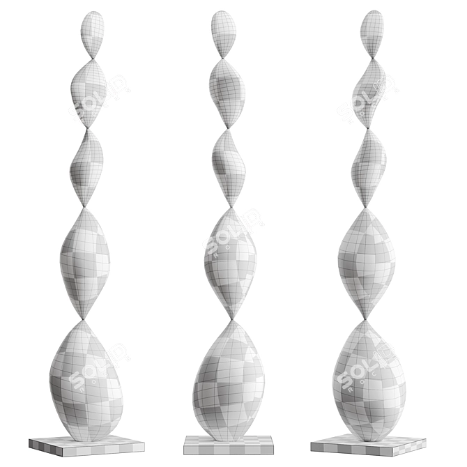 Modern Totem Sculpture Joel Escalona 3D model image 5