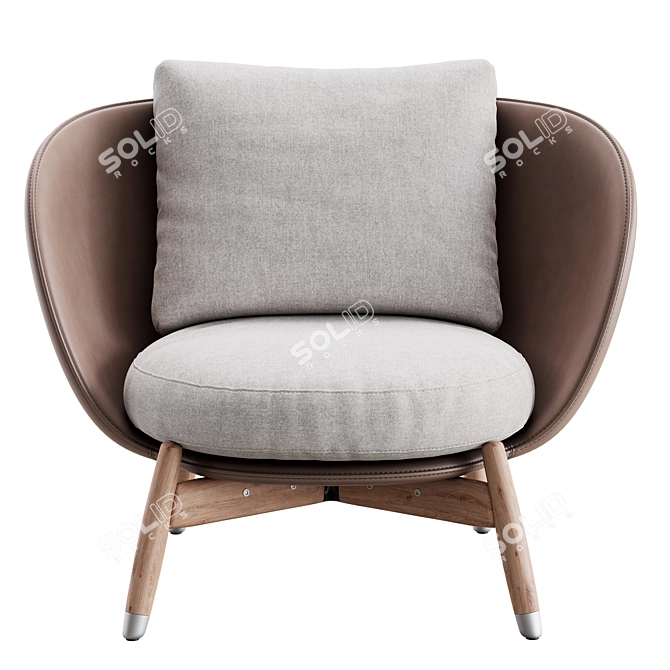 ERI Versatile Designer Lounge Chair 3D model image 2