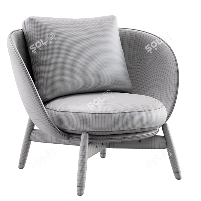 ERI Versatile Designer Lounge Chair 3D model image 5