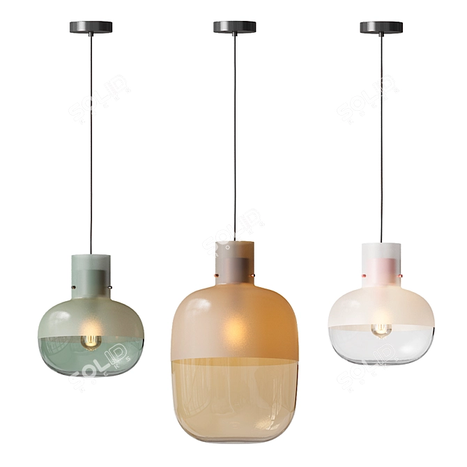 Sandblasted BROKIS Pendant Lamp 3D model image 5