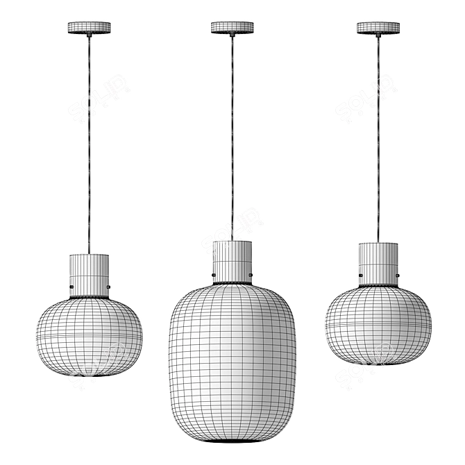 Sandblasted BROKIS Pendant Lamp 3D model image 6