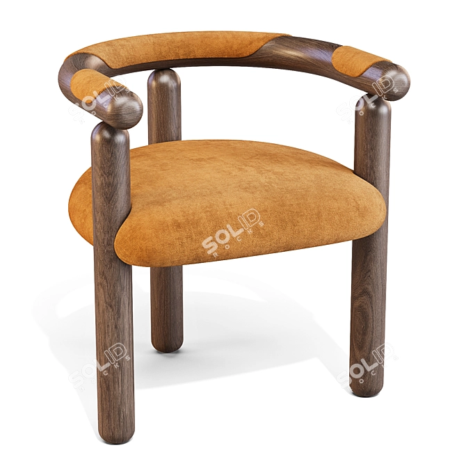 Carpanese Home Panda: Italian Designed Dining Chair 3D model image 2