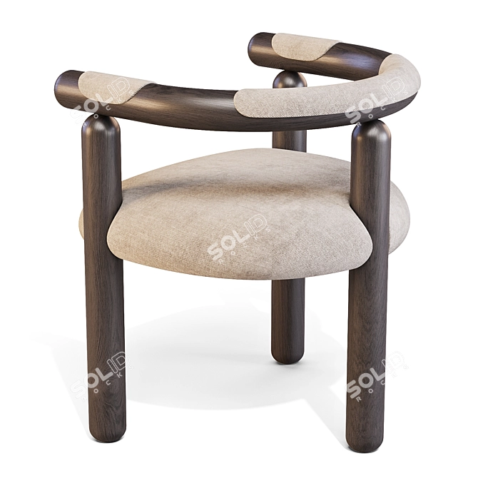 Carpanese Home Panda: Italian Designed Dining Chair 3D model image 4