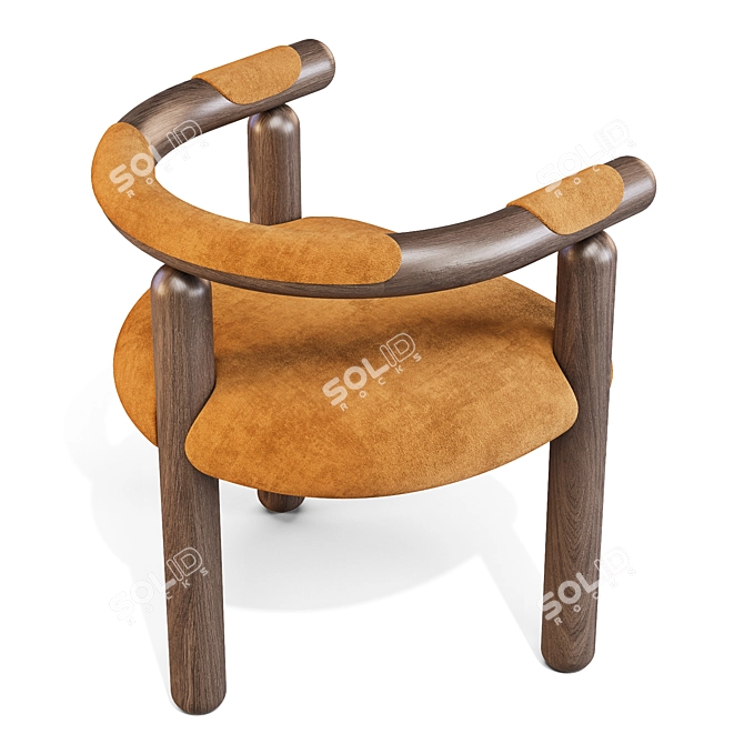 Carpanese Home Panda: Italian Designed Dining Chair 3D model image 5