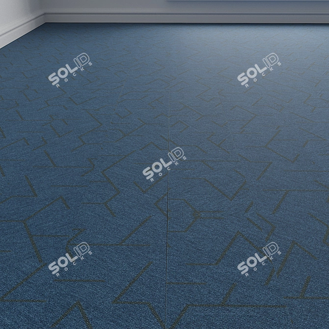 Modular Carpet Tile Floor Covering 3D model image 1