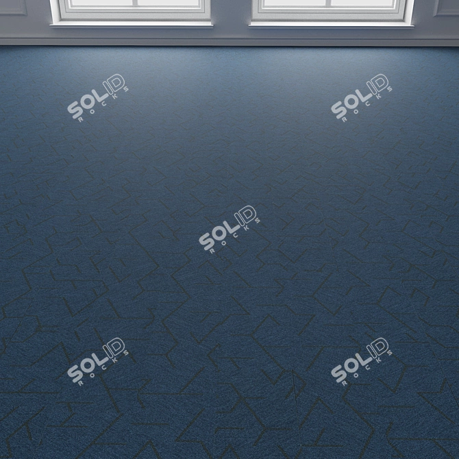 Modular Carpet Tile Floor Covering 3D model image 2