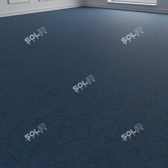 Modular Carpet Tile Floor Covering 3D model image 3