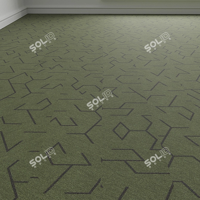 Modular Carpet Floor Tiles 3D model image 1