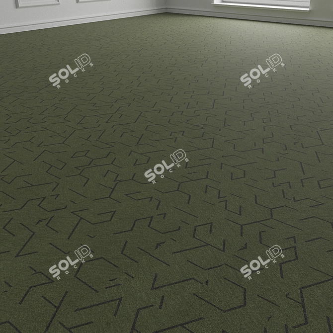 Modular Carpet Floor Tiles 3D model image 2