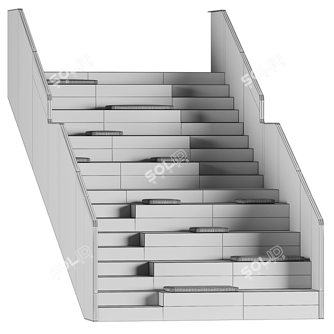 Amphitheater Staircase with Integrated Lighting 3D model image 4