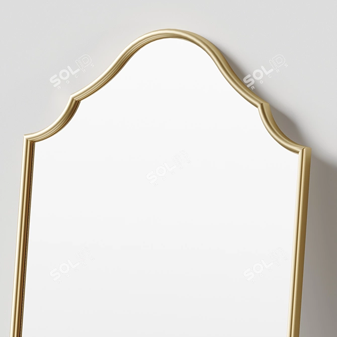 Gothic Metal Full-Length Mirror 3D model image 4