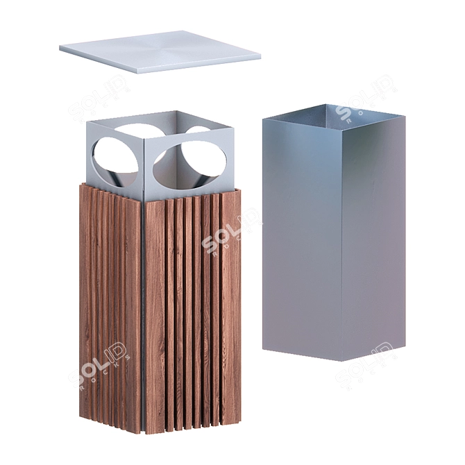 Combo Seating with Bin 3D model image 5