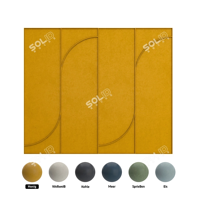 Felt Wall Panel 6 Colors 3D model image 8